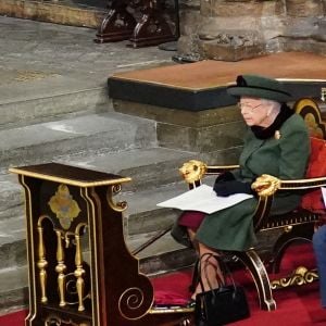 La reine Elisabeth II d'Angleterre - Service d'action de grâce en hommage au prince Philip, duc d'Edimbourg, à l'abbaye de Westminster à Londres, le 29 mars 2022. Le prince Philip, duc d'Edimbourg, est décédé Le 9 avril 2021. Première sortie publique de la souveraine après des ennuis de santé.  S
