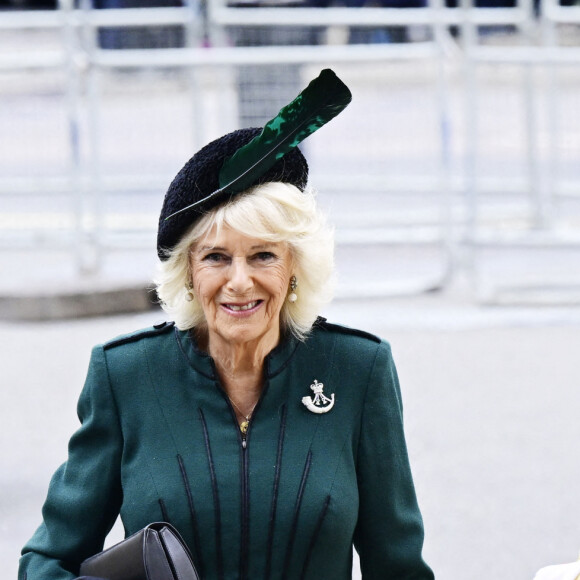Camilla Parker Bowles, duchesse de Cornouailles - Service d'action de grâce en hommage au prince Philip, duc d'Edimbourg, à l'abbaye de Westminster à Londres, le 29 mars 2022.