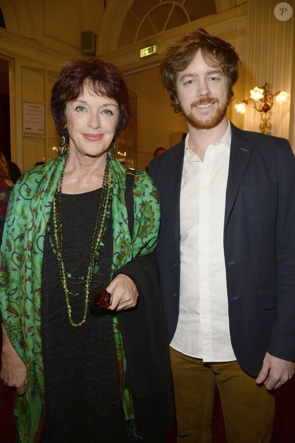 Anny Duperey et son fils Gaël Giraudeau - Générale de la pièce "Open Space" au théâtre de Paris le 11 mai 2015.