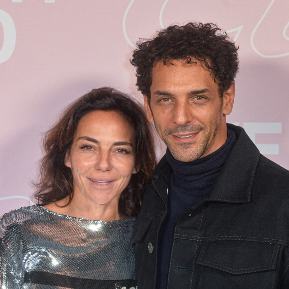 Sandra Sisley et Tomer Sisley - Photocall du défilé Etam Live Show 2020 à Paris le 29 septembre 2020. © Pool Agence Bestimage 