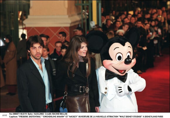 Frédéric Diefenthal, Gwendoline Hamon et Mickey - Ouverture de la nouvelle attraction "Walt Disney Studios" à Disneyland Paris.