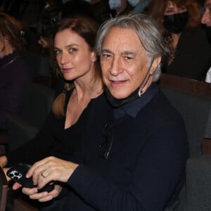 Exclusif - Richard Berry et sa femme Pascale Louange lors de la représentation du ballet de danse "Mosaïques" de J.Lestel à la Salle Pleyel à Paris. © Bertrand Rindoff Petroff / Bestimage