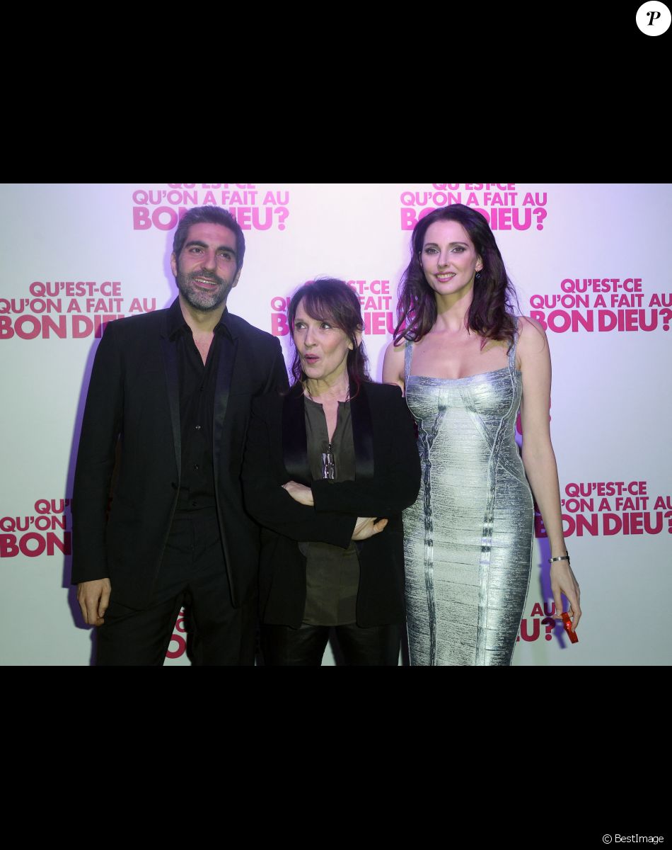 Ary Abittan, Chantal Lauby et Frédérique Bel - Soirée du film "Qu'est ce qu'on a fait au Bon Dieu?" au Showcase à Paris, le 8 décembre 2014.