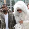 Kanye West et Amber Rose arrivent au défilé de mode Louis Vuitton Collection Hommes Automne Hiver 2010 2011 le 21 janvier 2010 à Milan 