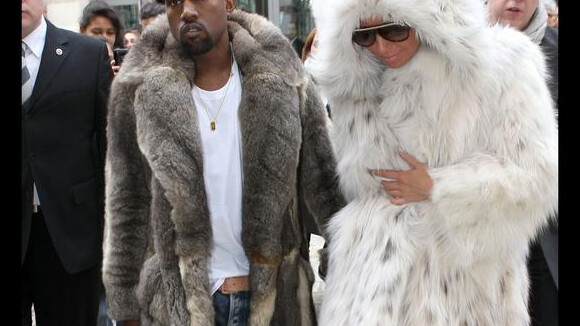 Quand Kanye West se prend pour un ours, sa copine Amber Rose se transforme... en Yéti ! Ridicule !