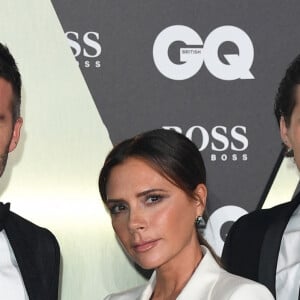 David Beckham, Victoria Beckham, Brooklyn Beckham - Photocall de la soirée "GQ Men of the Year" Awards à Londres, le 3 septembre 2019. 