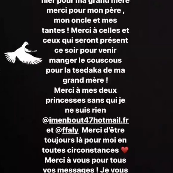 Chimène Badi en deuil, elle annonce la mort de sa grand-mère - Instagram