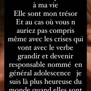 Une jolie déclaration d'une maman fan de ses deux filles, Clotilde Courau ! @ Instagram / Clotilde Courau