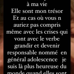 Une jolie déclaration d'une maman fan de ses deux filles, Clotilde Courau ! @ Instagram / Clotilde Courau