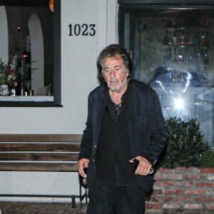 Exclusif - Al Pacino a dîné au restaurant "Felix" avec Noor Alfallah (ex compagne de M. Jagger) à Venice le 10 avril 2022.