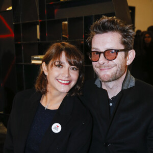 Emma de Caunes et son mari Jamie Hewlett - Vernissage de l'exposition "New American Art" à la galerie des Acacias by Mazarine à Paris le 20 octobre 2015. © Olivier Borde / Bestimage