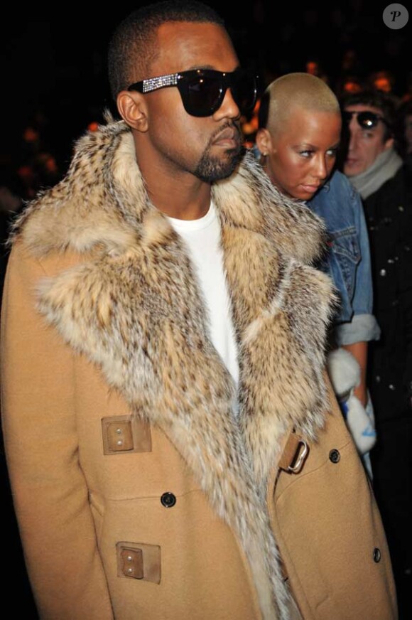 Kanye West et Amber Rose au défilé Dior à Paris