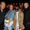 Le photographe Mario Testino, Amber Rose, Kanye West et Lambert Wilson au défilé Dior à Paris