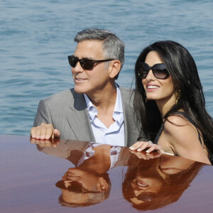 George Clooney et sa fiancée Amal Alamuddin - Arrivées des invités pour le mariage de George Clooney et Amal Alamuddin à Venise. Le 26 septembre 2014