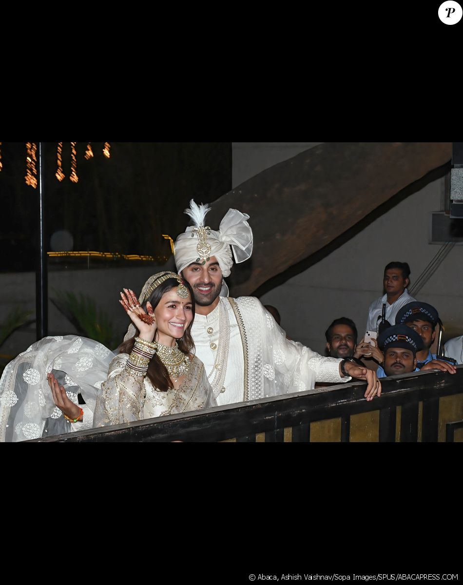 Ranbir Kapoor et sa femme Alia Bhatt se sont mariés à Mumbai en Inde / Photo by Ashish Vaishnav/Sopa Images/SPUS/ABACAPRESS.COM