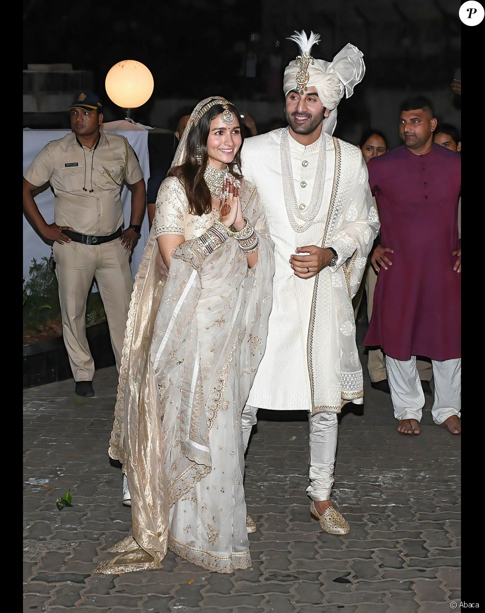 Ranbir Kapoor et sa femme Alia Bhatt se sont mariés à Mumbai en Inde / Photo by Ashish Vaishnav/Sopa Images/SPUS/ABACAPRESS.COM