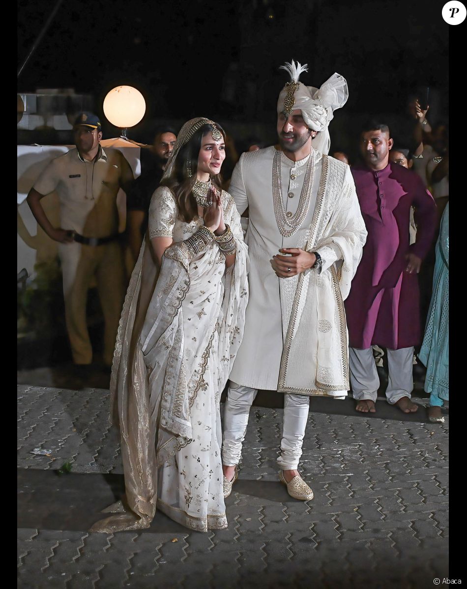Ranbir Kapoor et sa femme Alia Bhatt se sont mariés à Mumbai en Inde / Photo by Ashish Vaishnav/Sopa Images/SPUS/ABACAPRESS.COM