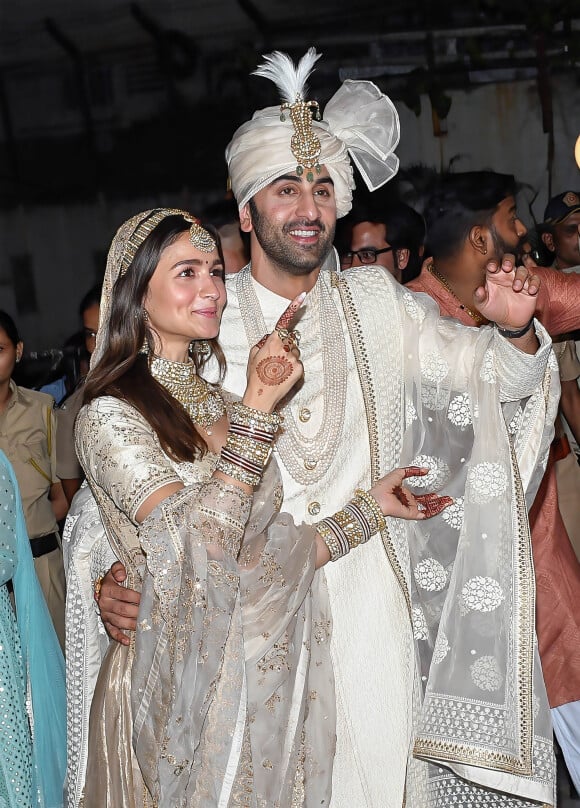 Ranbir Kapoor et sa femme Alia Bhatt se sont mariés à Mumbai en Inde / Photo by Ashish Vaishnav/Sopa Images/SPUS/ABACAPRESS.COM