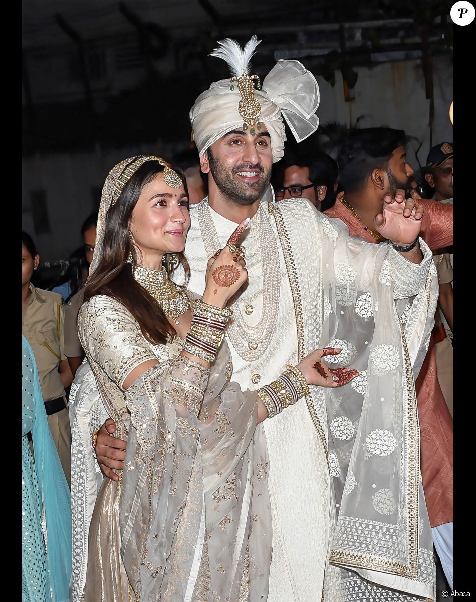 Ranbir Kapoor et sa femme Alia Bhatt se sont mariés à Mumbai en Inde / Photo by Ashish Vaishnav/Sopa Images/SPUS/ABACAPRESS.COM