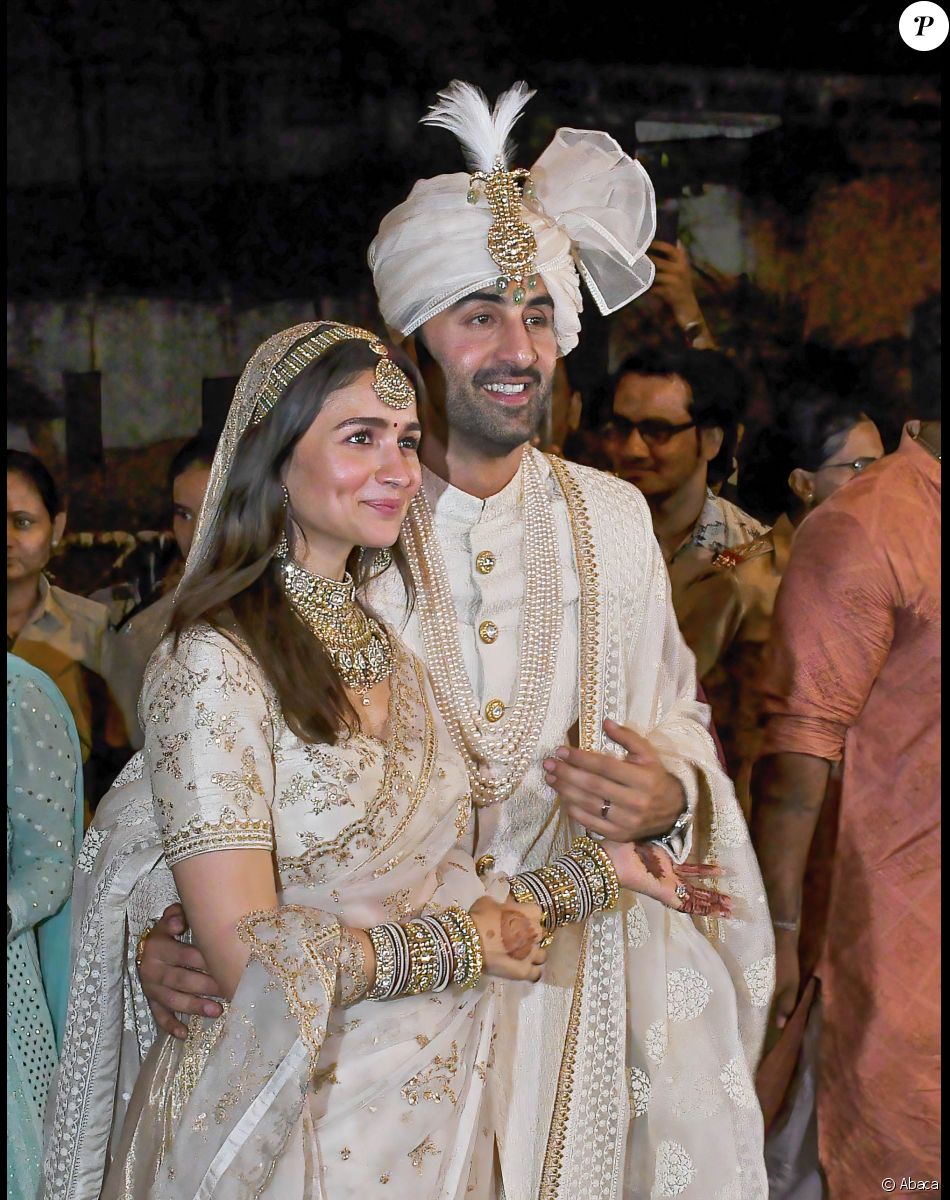 Ranbir Kapoor et sa femme Alia Bhatt se sont mariés à Mumbai en Inde / Photo by Ashish Vaishnav/Sopa Images/SPUS/ABACAPRESS.COM
