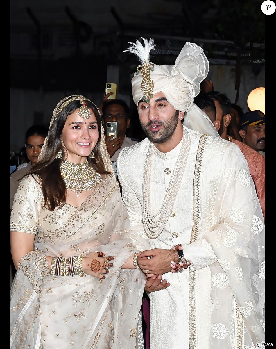 Ranbir Kapoor et sa femme Alia Bhatt se sont mariés à Mumbai en Inde / Photo by Ashish Vaishnav/Sopa Images/SPUS/ABACAPRESS.COM
