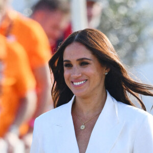 Le prince Harry, duc de Sussex, et Meghan Markle, duchesse de Sussex assistent à un engagement à la veille des Jeux Invictus 2020 aux Pays-Bas, à La Haye.