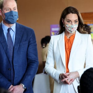 Le prince William, duc de Cambridge, et Catherine (Kate) Middleton, duchesse de Cambridge, visitent à l'hôpital de Spanish Town le 23 mars 2022 à Spanish Town, en Jamaïque. Le duc et la duchesse de Cambridge visitent le Belize, la Jamaïque et les Bahamas au nom de Sa Majesté la Reine à l'occasion de son jubilé de platine. Spanish Town, le 23 mars 2022. 