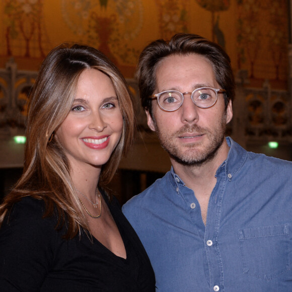 Exclusif - Ophélie Meunier ( enceinte) et son mari Mathieu Vergne - Dîner de charité Breitling pour l'association "Premiers de cordée" à la Samaritaine à Paris © Rachid Bellak / Bestimage 