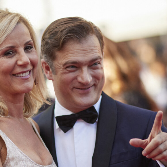 Laurence Ferrari et son mari Renaud Capuçon - Montée des marches du film " Benedetta " lors du 74ème Festival International du Film de Cannes. Le 9 juillet 2021 © Borde-Jacovides-Moreau / Bestimage 