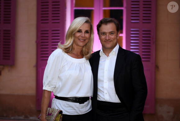 Exclusif - Laurence Ferrari et son mari Renaud Capuçon lors des nuits du château de la Moutte à Saint-Tropez, Côte d'Azur, France, le 8 août 2019. © Sophie Louvet/Nice Matin/Bestimage 