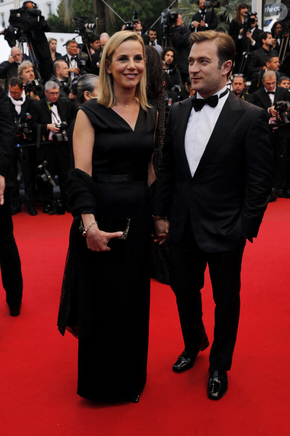 Laurence Ferrari et son mari Renaud Capucon - Montee des marches du film "Jimmy P. (Psychotherapie d'un Indien des Plaines)" lors du 66eme festival du film de Cannes, le 18 mai 2013. 