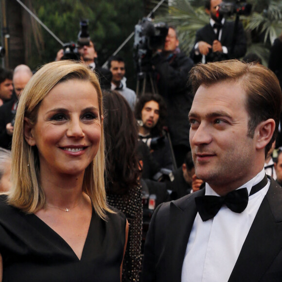 Laurence Ferrari et son mari Renaud Capucon - Montee des marches du film "Jimmy P. (Psychotherapie d'un Indien des Plaines)" lors du 66eme festival du film de Cannes, le 18 mai 2013. 