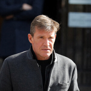 Benjamin Castaldi - Sorties de la messe funéraire en hommage à Bernard Tapie en l'église Saint-Germain-des-Prés à Paris. Le 6 octobre 2021 © Jacovides-Moreau / Bestimage