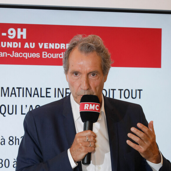 Jean-Jacques Bourdin - Conférence de presse de rentrée 2019-2020 de RMC, RMC Sport et BFM TV à Altice Campus à Paris le 28 août 2019. © Christophe Clovis / Bestimage
