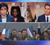 Captures d'écran - Rachida Dati, Gabriel Attal - Soirée électorale du 2e tour de l'élection présidentielle 2022 en France, le 24 avril 2022.