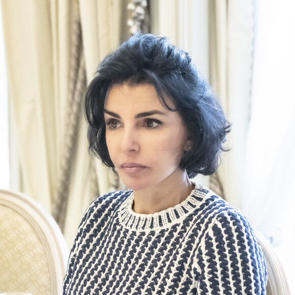 Exclusif - Rachida Dati - Présentation à l'Hotel Ritz, de la collection de Joaillerie de la marque Place Vendôme, dessinée par G.Maillet à Paris le 9 mars 2022