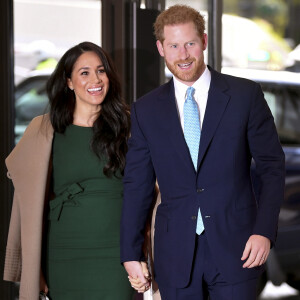 Le prince Harry, duc de Sussex, et Meghan Markle, duchesse de Sussex, arrivent à la cérémonie des WellChild Awards à Londres le 15 octobre 2019.