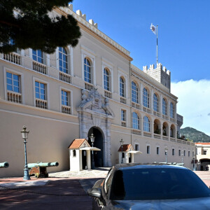 Illustration durant le dévoilement d'une Porsche Taycan électrique sur la place du Palais de Monaco, le 25 avril 2022, peinte par l'artiste Bernard Bezzina. Une fois dévoilée, la Porsche électrique ira rejoindre la Collection de Voitures du Souverain Albert II de Monaco à Fontvieille. © Bruno Bebert / Bestimage 