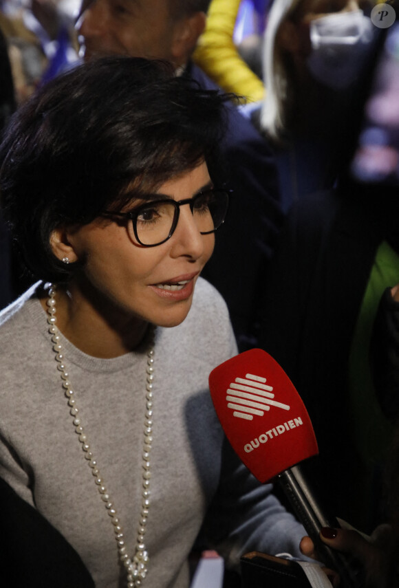 Rachida Dati - Meeting de Valérie Pécresse, candidate LR à l'élection présidentielle 2022, au Zenith de Paris le 13 février 2022.