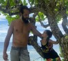 Yannick Noah et ses enfants en vacances à la Jamaïque.