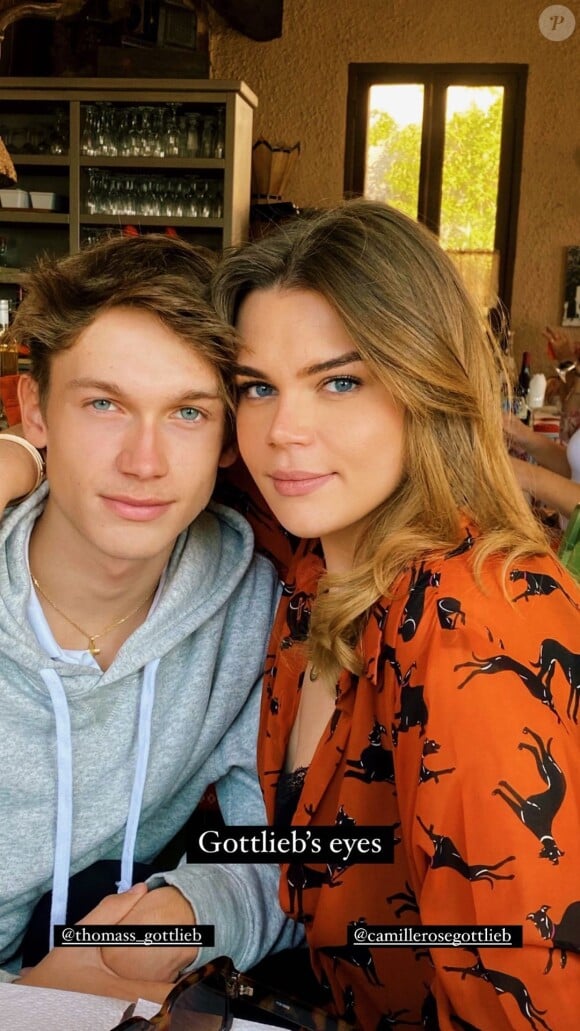 Camille Gottlieb et son frère Thomas. Instagram. Le 24 octobre 2021.