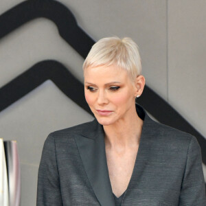 La princesse Charlene de Monaco et ses enfants, la princesse Gabriella et le prince Jacques - Remise des prix du championnat du "Monaco ePrix" à Monaco. Le 30 avril 2022 © Bruno Bebert / Bestimage