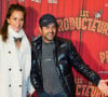 Jamel Debbouze et sa femme Mélissa Theuriau - Soirée de gala à l'occasion de la première de la pièce "Les producteurs" au Théâtre de Paris à Paris. Le 2 décembre 2021 © Christophe Clovis / Bestimage