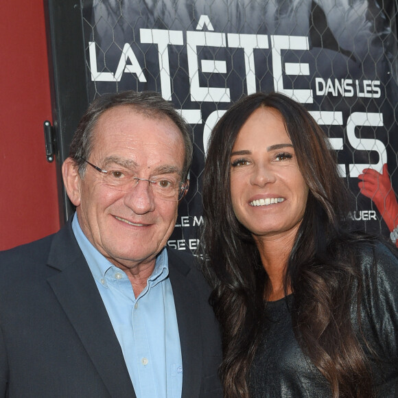 Jean-Pierre Pernaut et sa femme Nathalie Marquay - Les célébrités lors de la générale de la pièce de théâtre "La Tête Dans Les Etoiles" au Théâtre de la Gaîté-Montparnasse à Paris, France, le 24 mai 2018. © Coadic Guirec/Bestimage