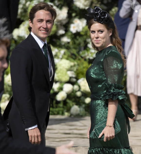 La princesse Beatrice d'York et son compagnon Edoardo Mapelli Mozzi - Les invités arrivent au mariage de E. Goulding et C.Jopling en la cathédrale d'York, le 31 août 2019 