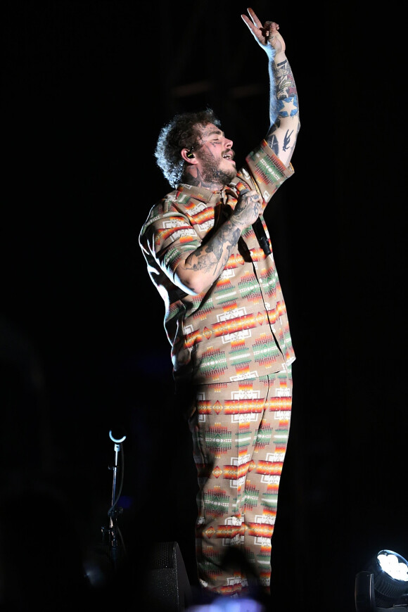 Post Malone en concert à l'occasion de la 4e édition du Festival de Whisky à Pendleton dans l'Oregon, le 13 juillet 2019.