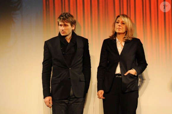 Stanislas Merhar et Valérie Benguigui à l'occasion de l'ouverture du 17e festival Fantastic'Arts, à Gerardmer, le 27 janvier 2010.