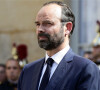 Le premier ministre entrant, Edouard Philippe lors de la passation de pouvoir à Matignon, Paris, le 15 mai 2017