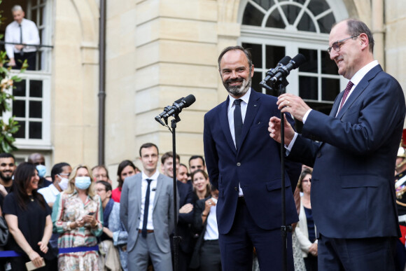 Passation de pouvoir à Matignon entre Edouard Philippe et Jean Castex, nouveau Premier ministre. Paris, le 3 juillet 2020