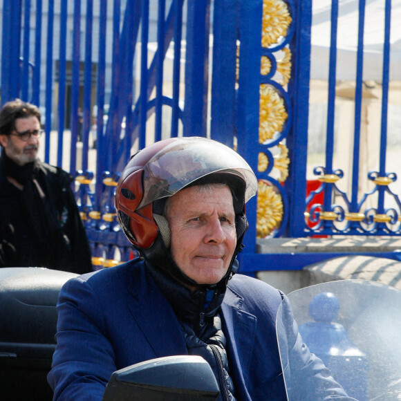 Patrick Poivre d'Arvor - Sorties de l'hommage funèbre à Jacques Perrin aux Invalides à Paris, France, le 29 avril 2022. © Christophe Clovis/Bestimage